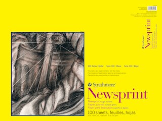 Strathmore Newsprint Paper Pad, 300 Series, Rough, 18