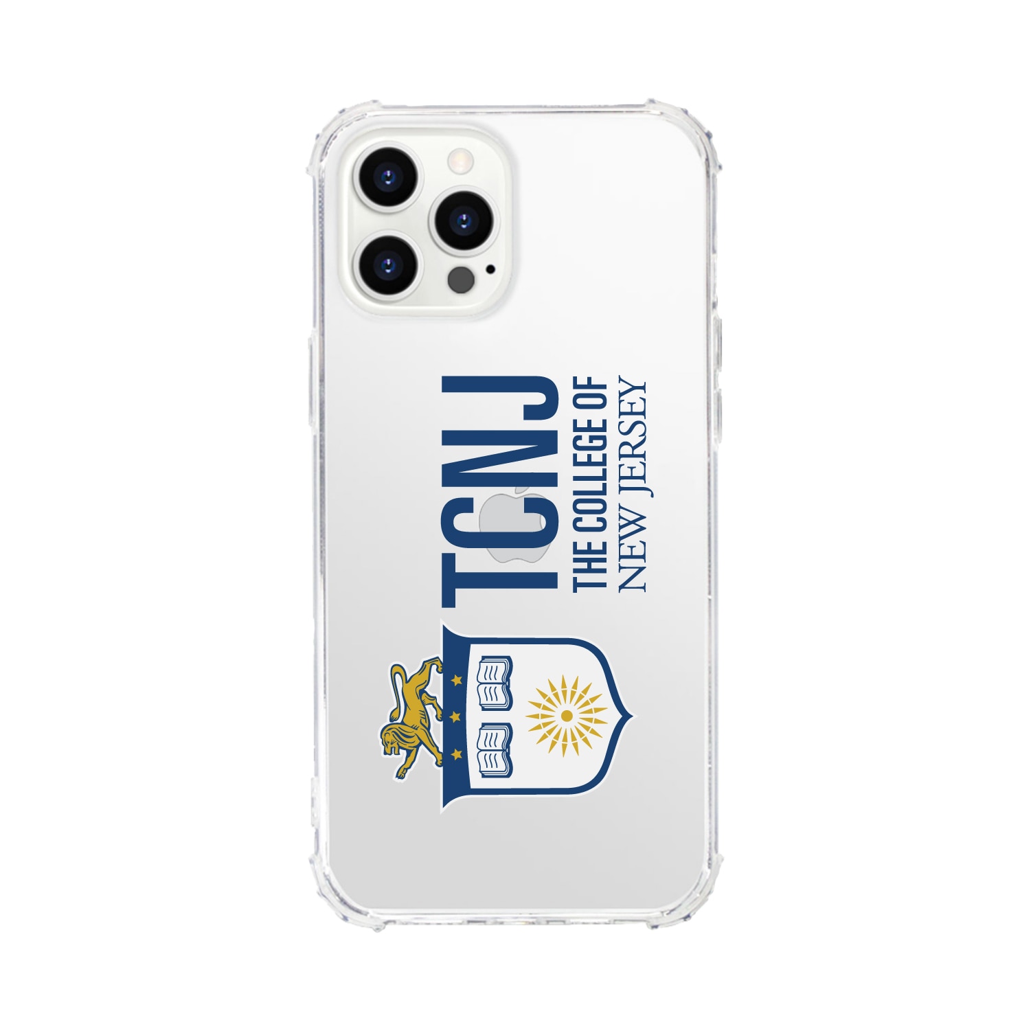 The College of New Jersey-Clear Tough Edge Phone Case, Classic - iPhone 15 Plus