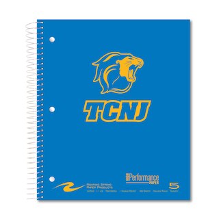 Roaring Premium 5 Subject Notebook 8.5x11 College Ruled  20lb Paper Pressboard Foil Cover