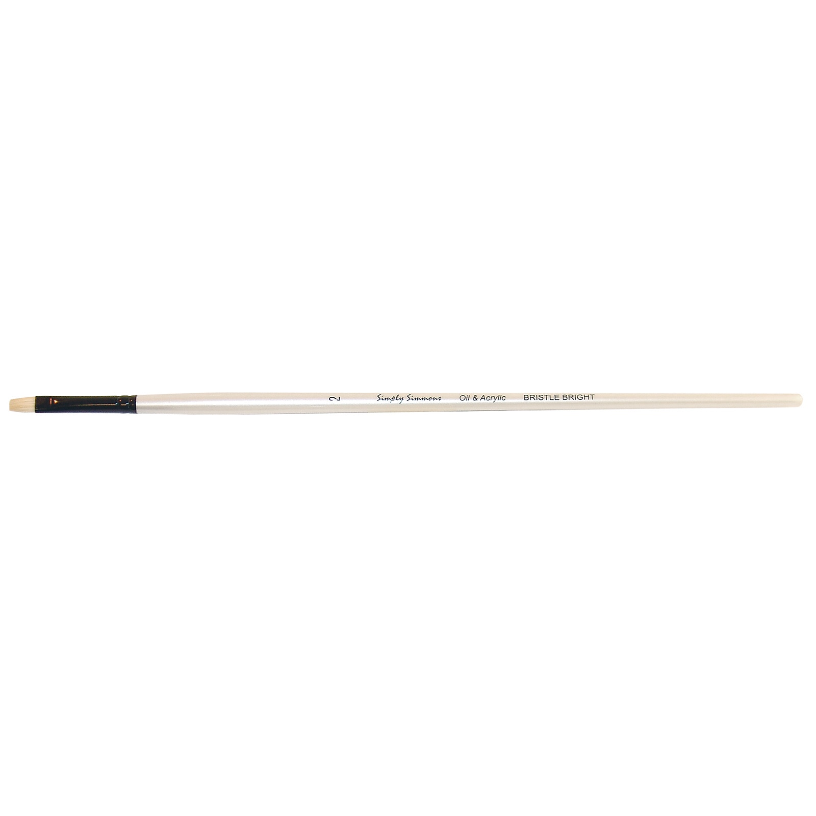 Robert Simmons Simply Simmons Long Handle Brush, Bristle Bright, 2