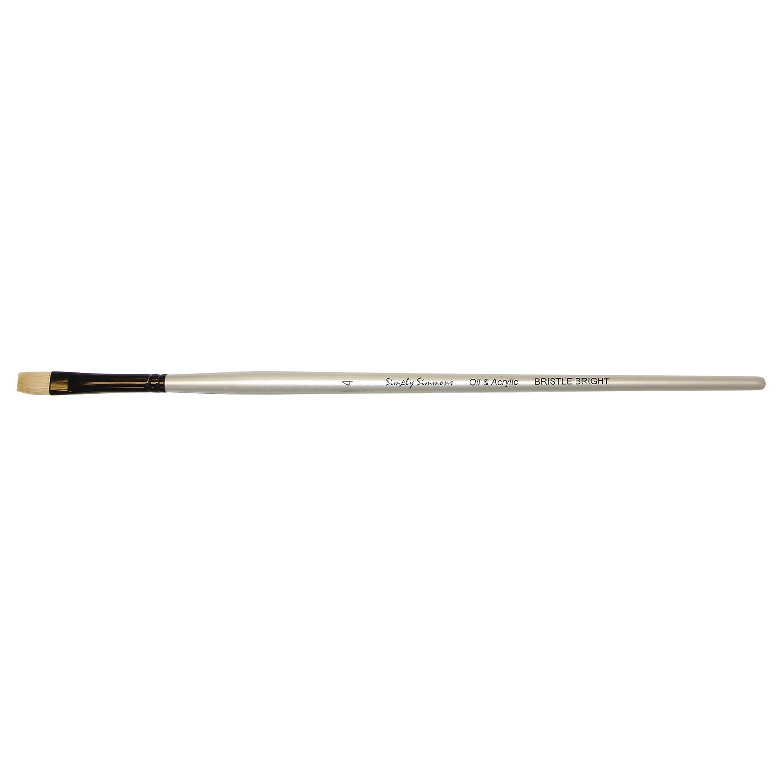 Robert Simmons Simply Simmons Long Handle Brush, Bristle Bright, 4