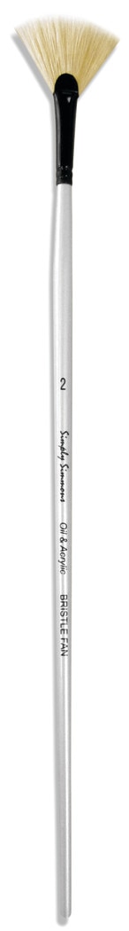 Robert Simmons Simply Simmons Long Handle Brush, Bristle Fan, 2