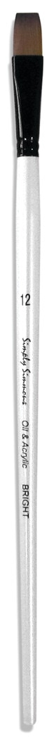 Robert Simmons Simply Simmons Long Handle Brush, Synthetic Bright, 12