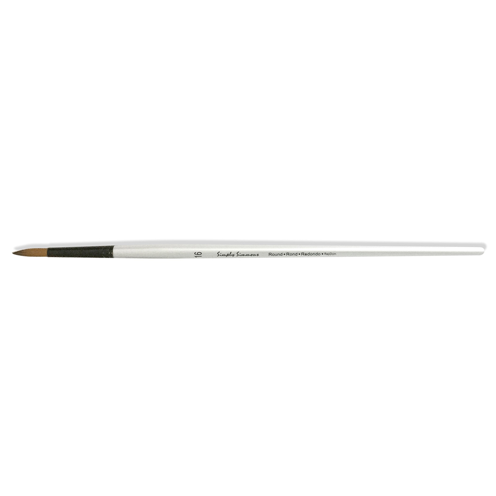 Robert Simmons Simply Simmons Long Handle Brush, Synthetic Round, 16