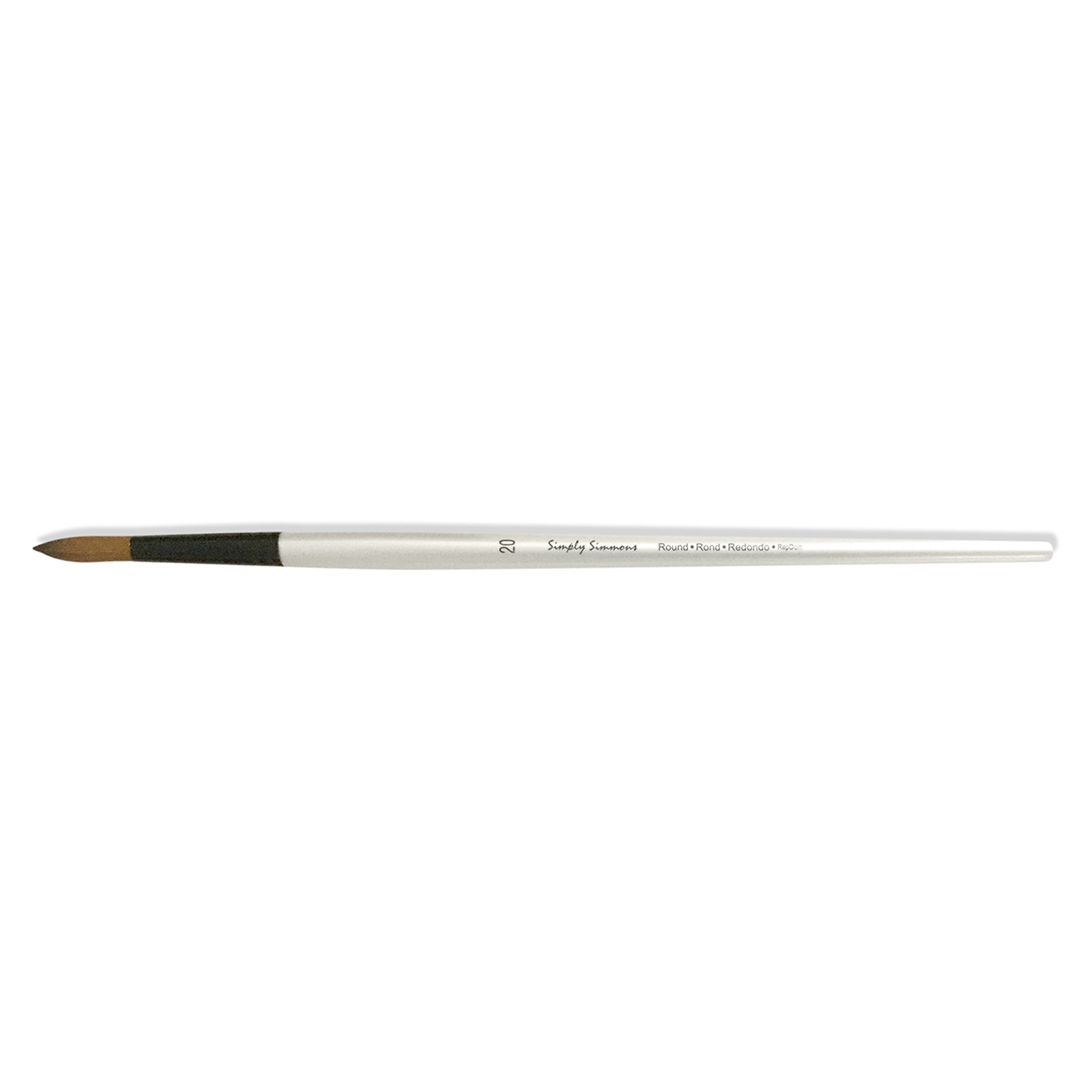 Robert Simmons Simply Simmons Long Handle Brush, Synthetic Round, 20