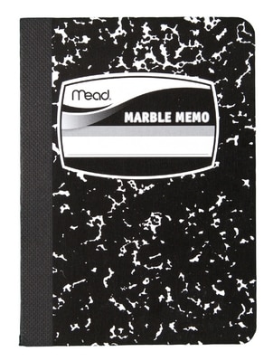 Mead Square Deal Memo Book Narrow Ruled 80 Sheets Black