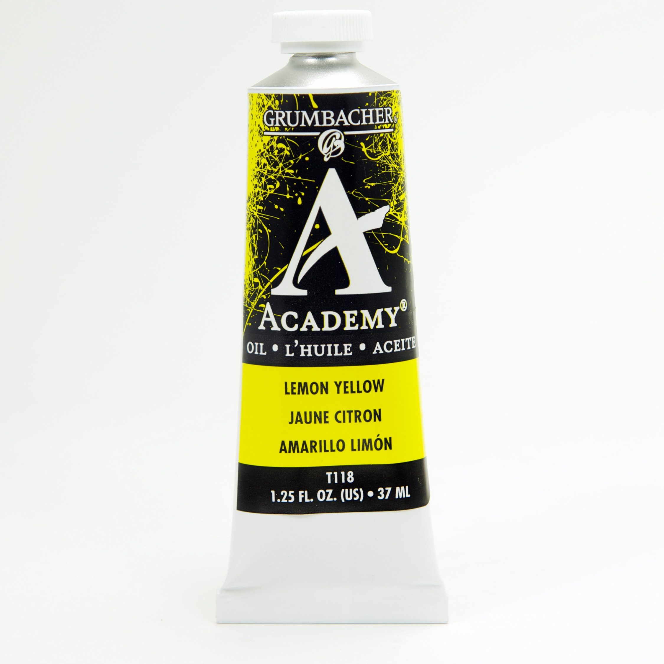 Grumbacher Academy Oil Color, 37ml, Lemon Yellow