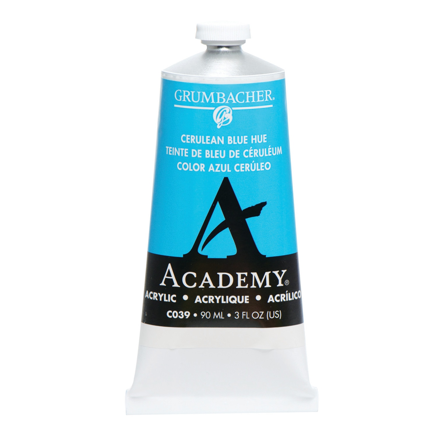 Grumbacher Academy Acrylic, 90ml Tube, Cerulean Blue Hue