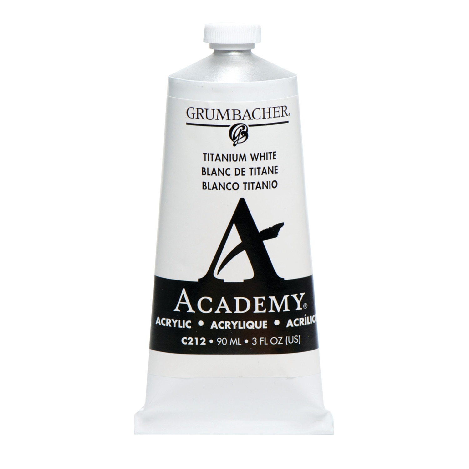 Grumbacher Academy Acrylic, 90ml Tube, Titanium White