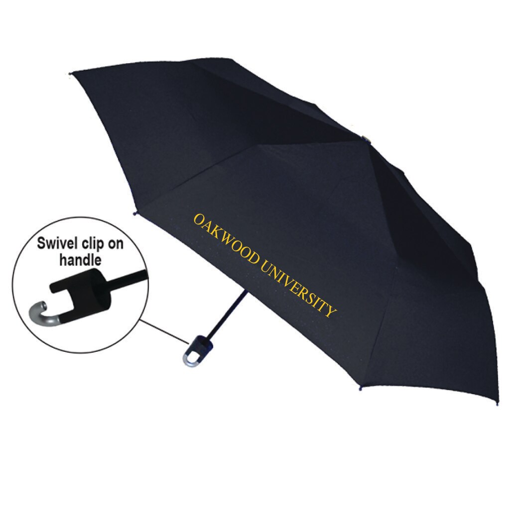 "Storm Clip" Mini Folding Emblematic Solid Umbrella 42" Coverage