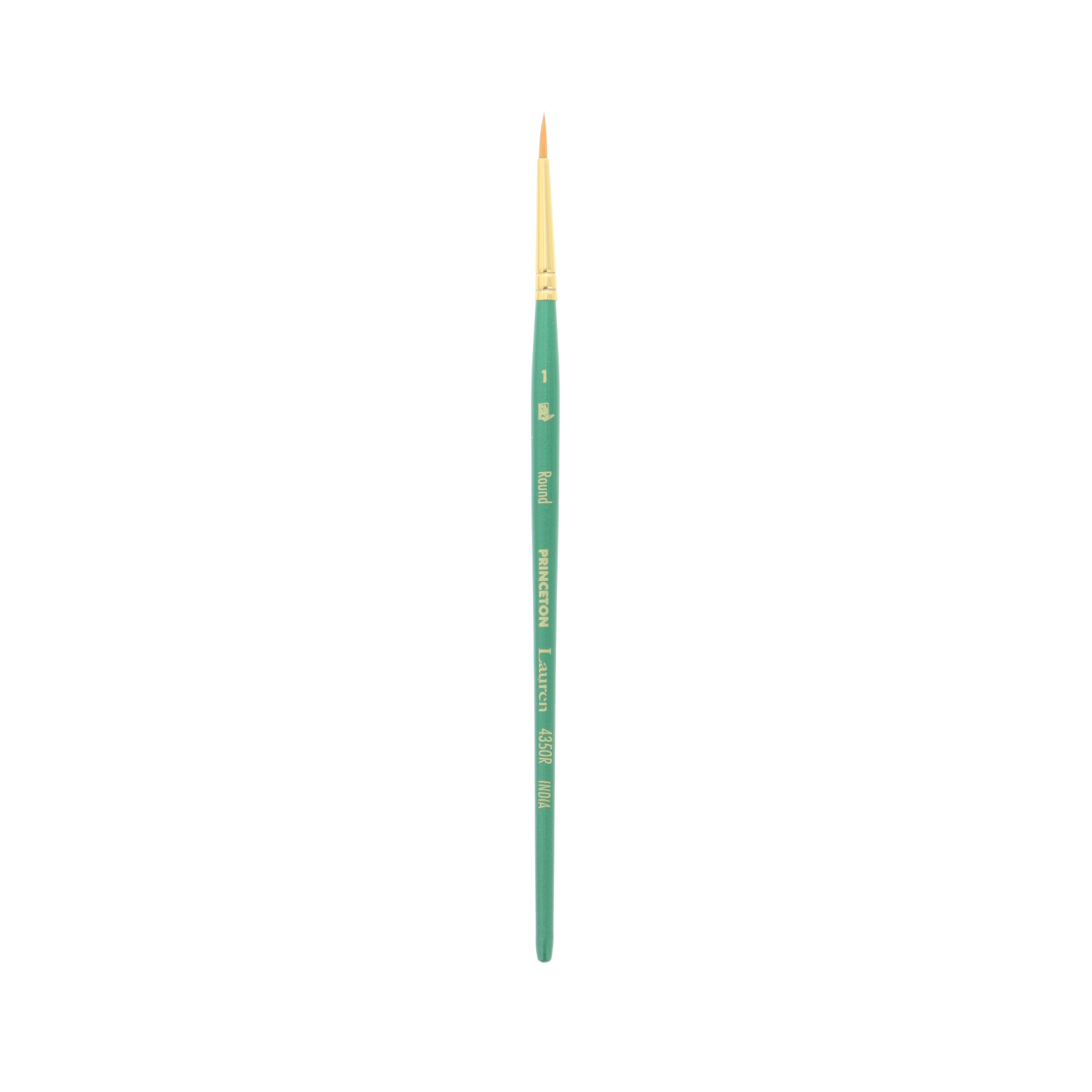 Princeton Brush Lauren Golden Synthetic Watercolor & Acrylic Brush, Round, 1