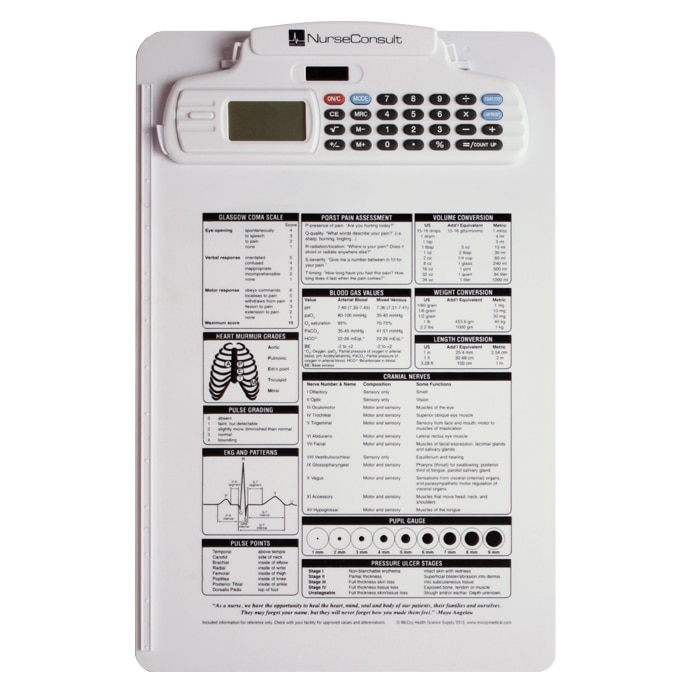 Med Reference Clipboard W Calc