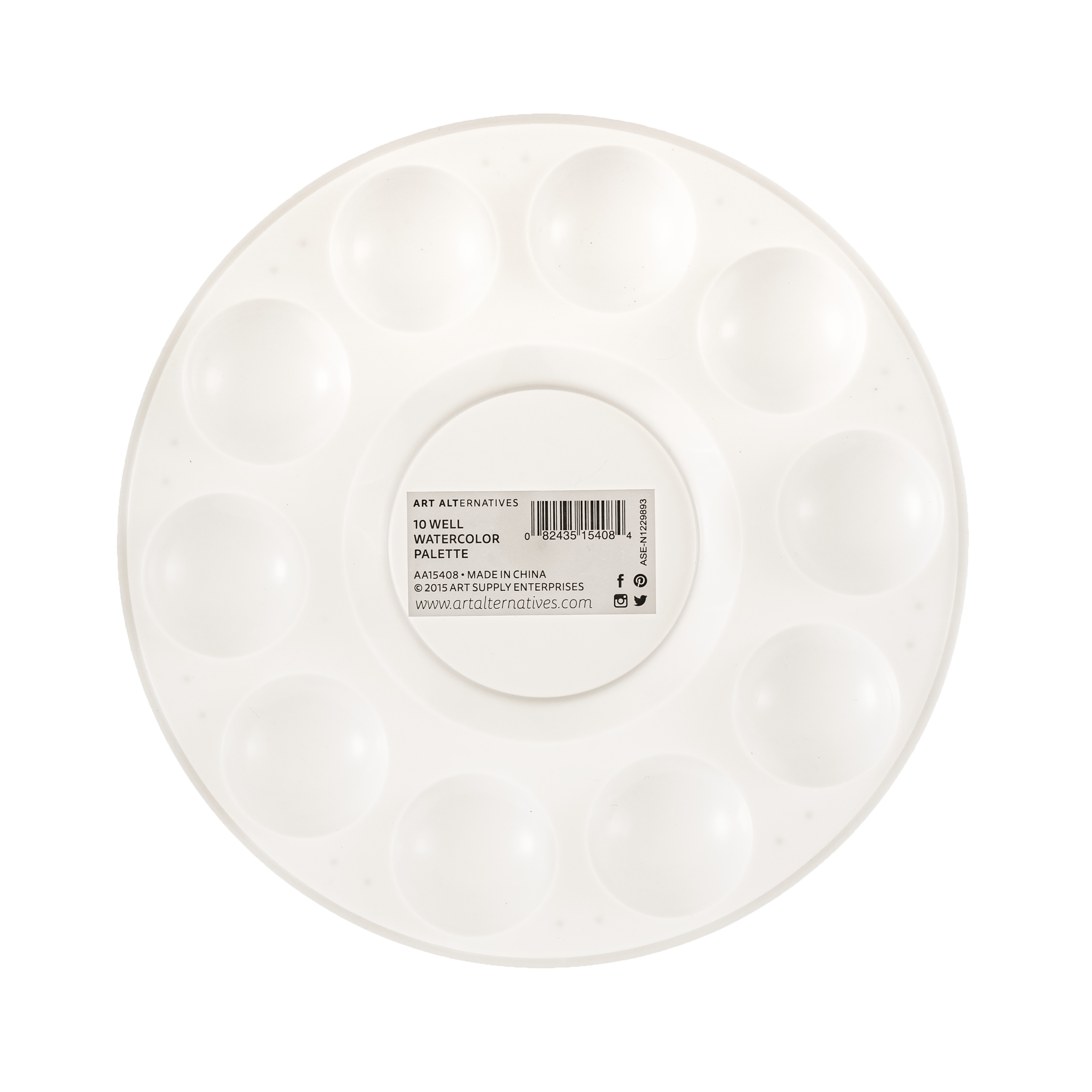 Art Alternatives  Water/Paint Tray, White Plastic 10 Well Round