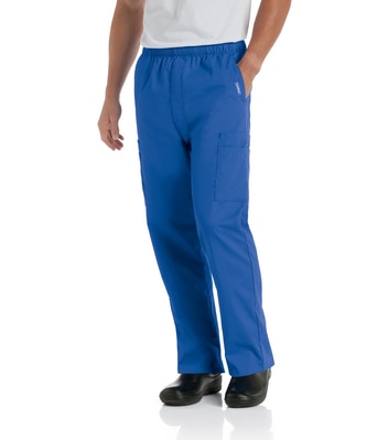 Landau Essentials Men's Straight-Leg Cargo Scrub Pants (Tall Sizes)