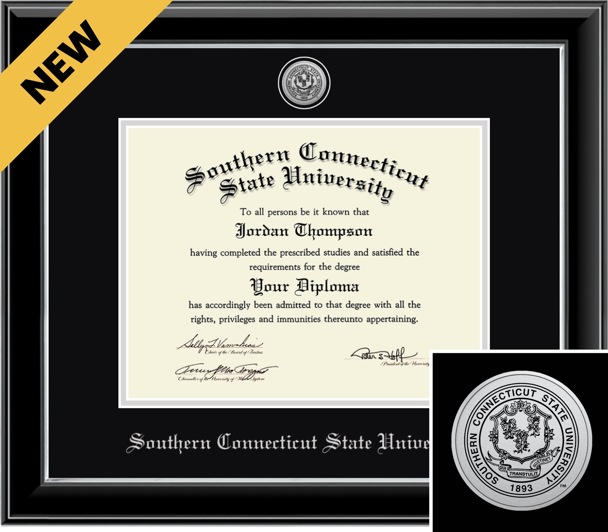 Church Hill Classics Onyx 8.5x11 Black Diploma Frame