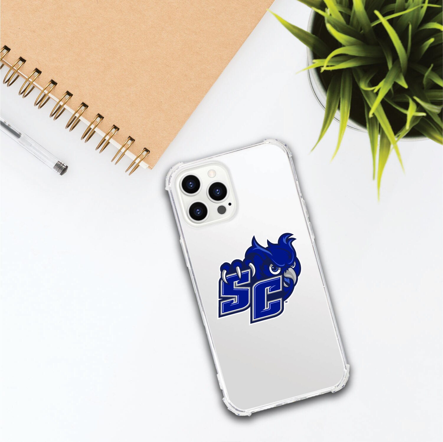 Southern Connecticut State University - Clear Tough Edge Phone Case, Classic V1 - iPhone 12/12 Pro