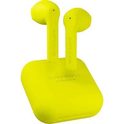 Happy Plugs Air 1 Go True Wireless In-Ear Earbuds, Neon Yellow