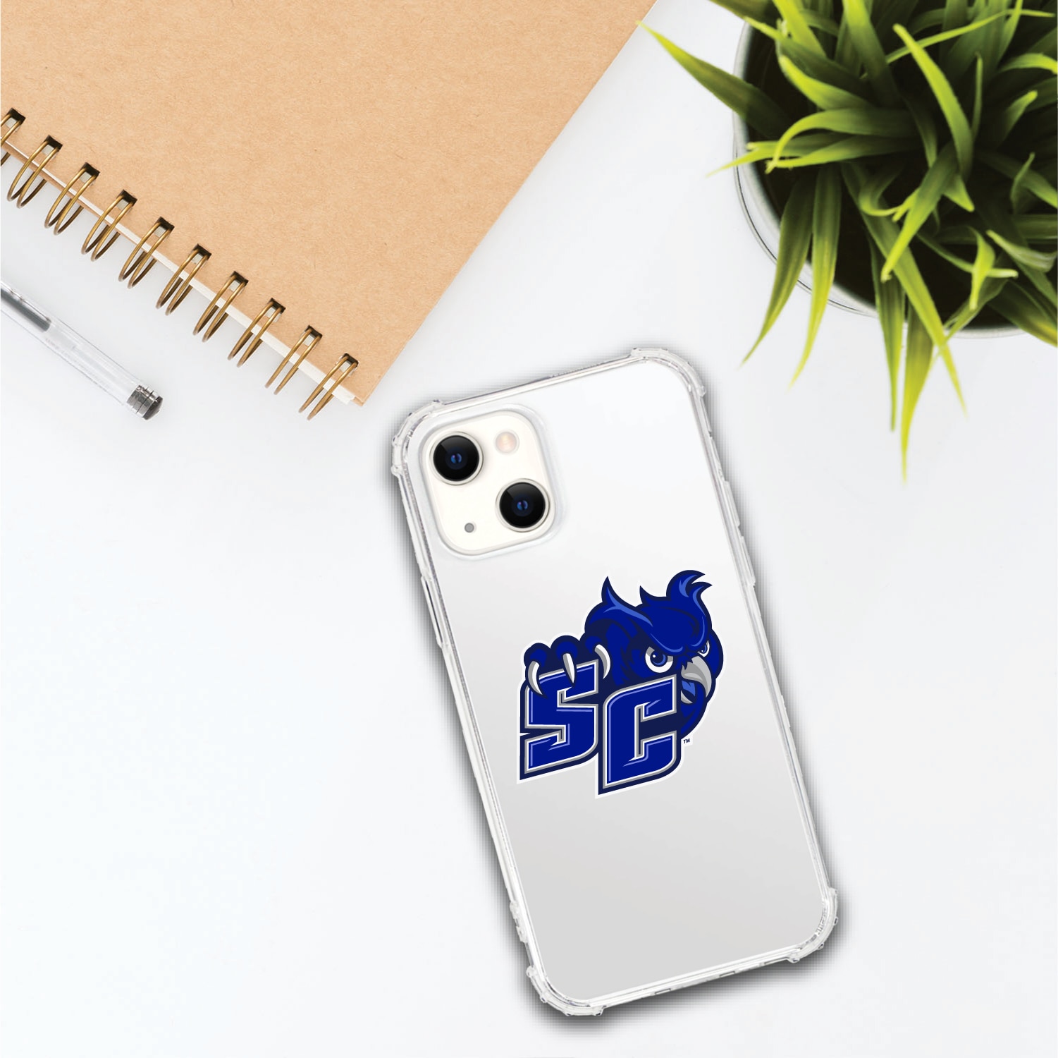 Southern Connecticut State University - Clear Tough Edge Phone Case, Classic V1 - iPhone 14