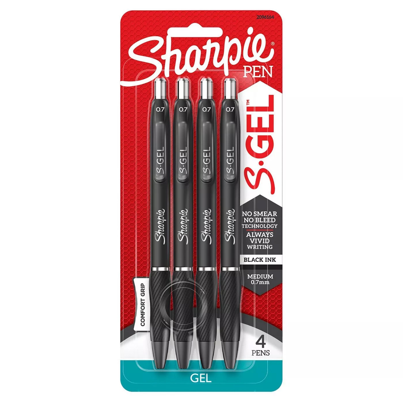 Sharpie S-Gel 0.7mm 4Ct Black