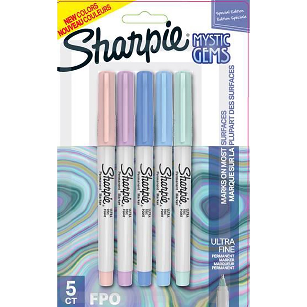 Sharpie Mystic Gems Ultra Fine Pt 5Ct Assorted Colors