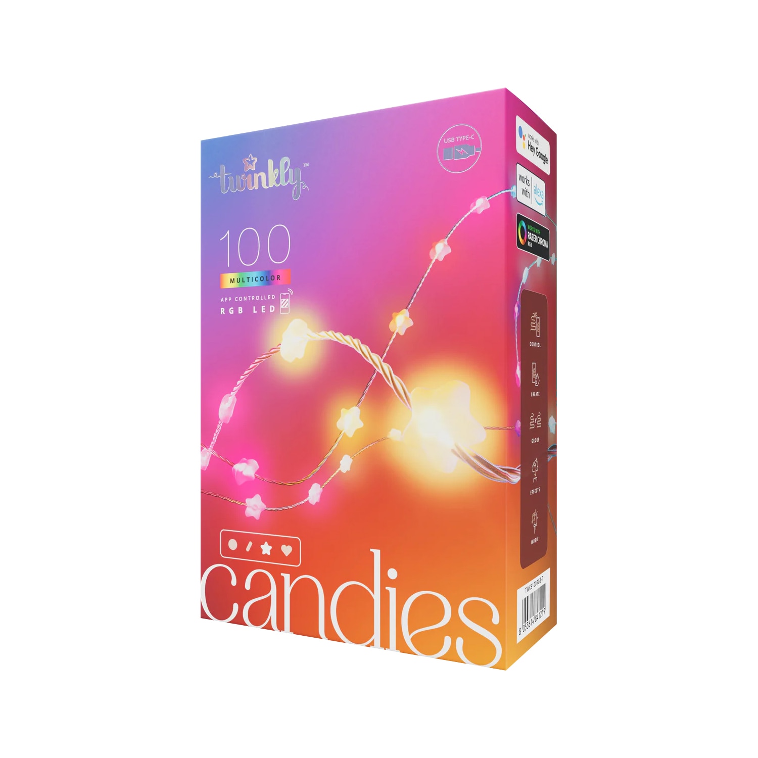 Candies Stars Smart LED String Lights, 20Ft 100Ct