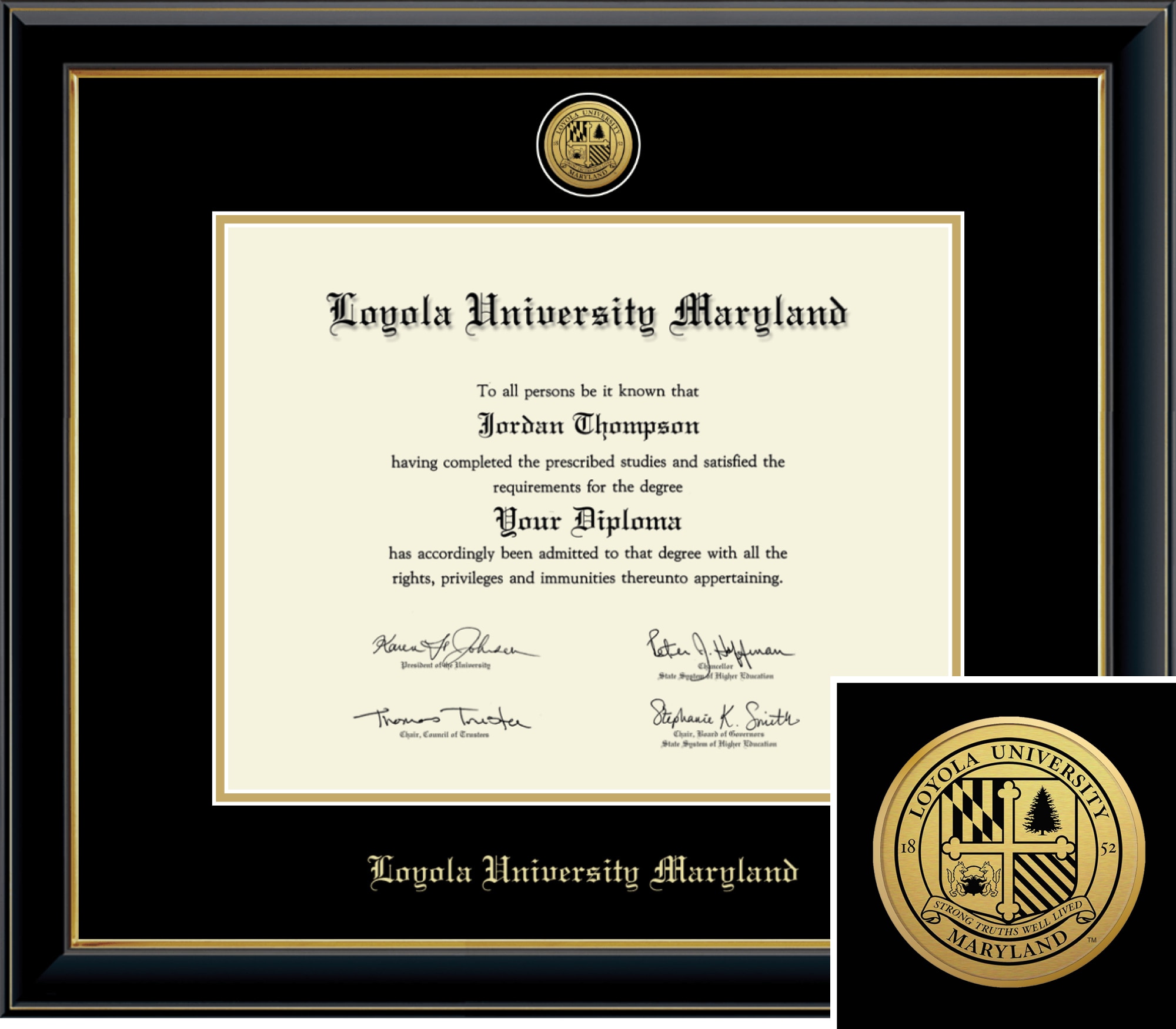 Church Hill Classics Onyx 11x14 Black Diploma Frame