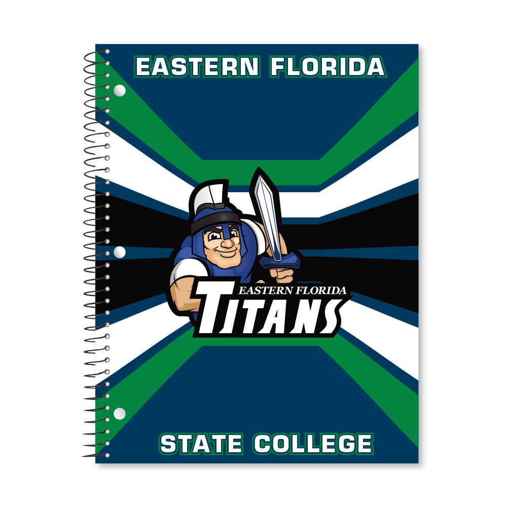 Digi Color Warp 1 Subject 11"x8.5" 70 Count College Ruled Spiral Notebook