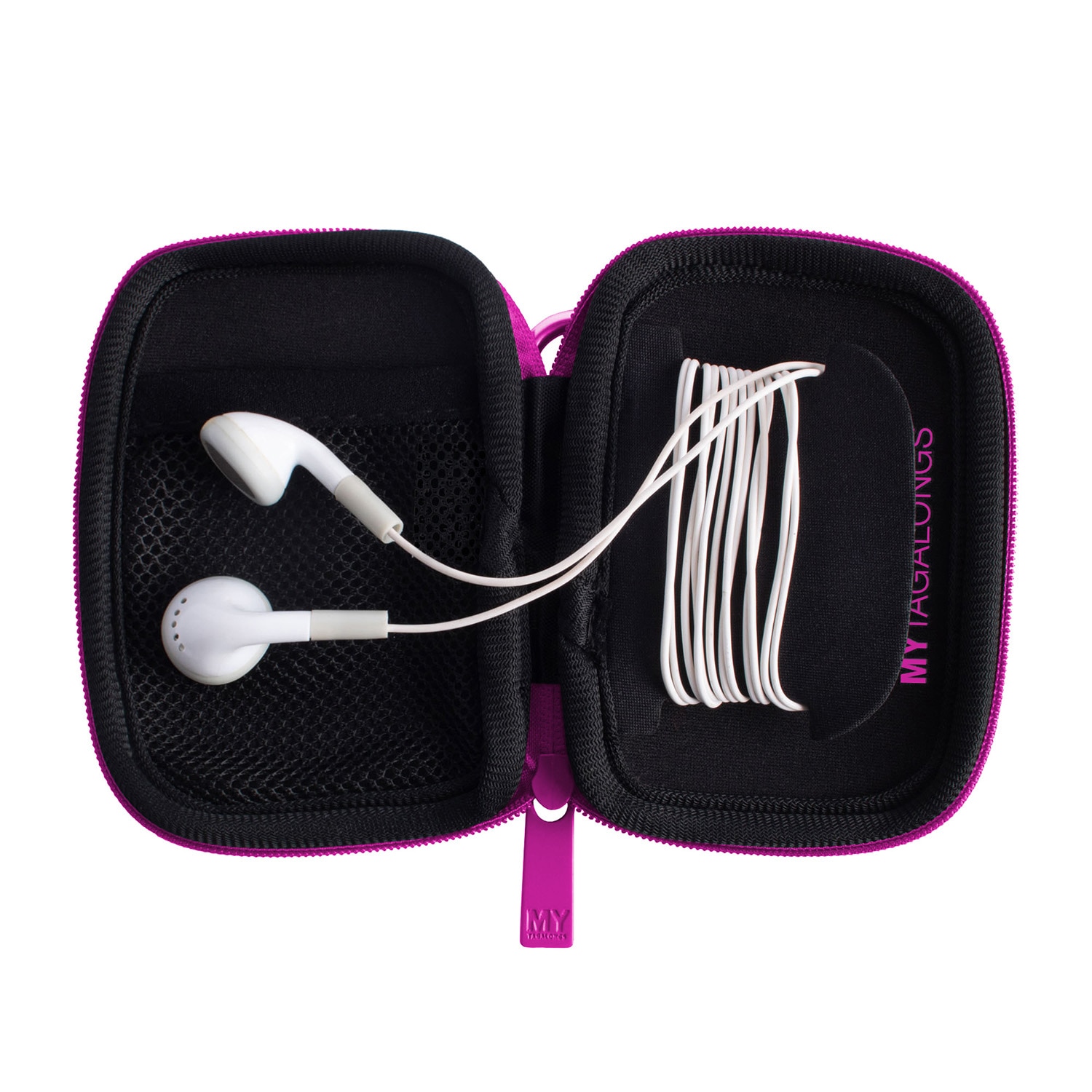 Everleigh Ear Bud Case with Carabiner- Berry