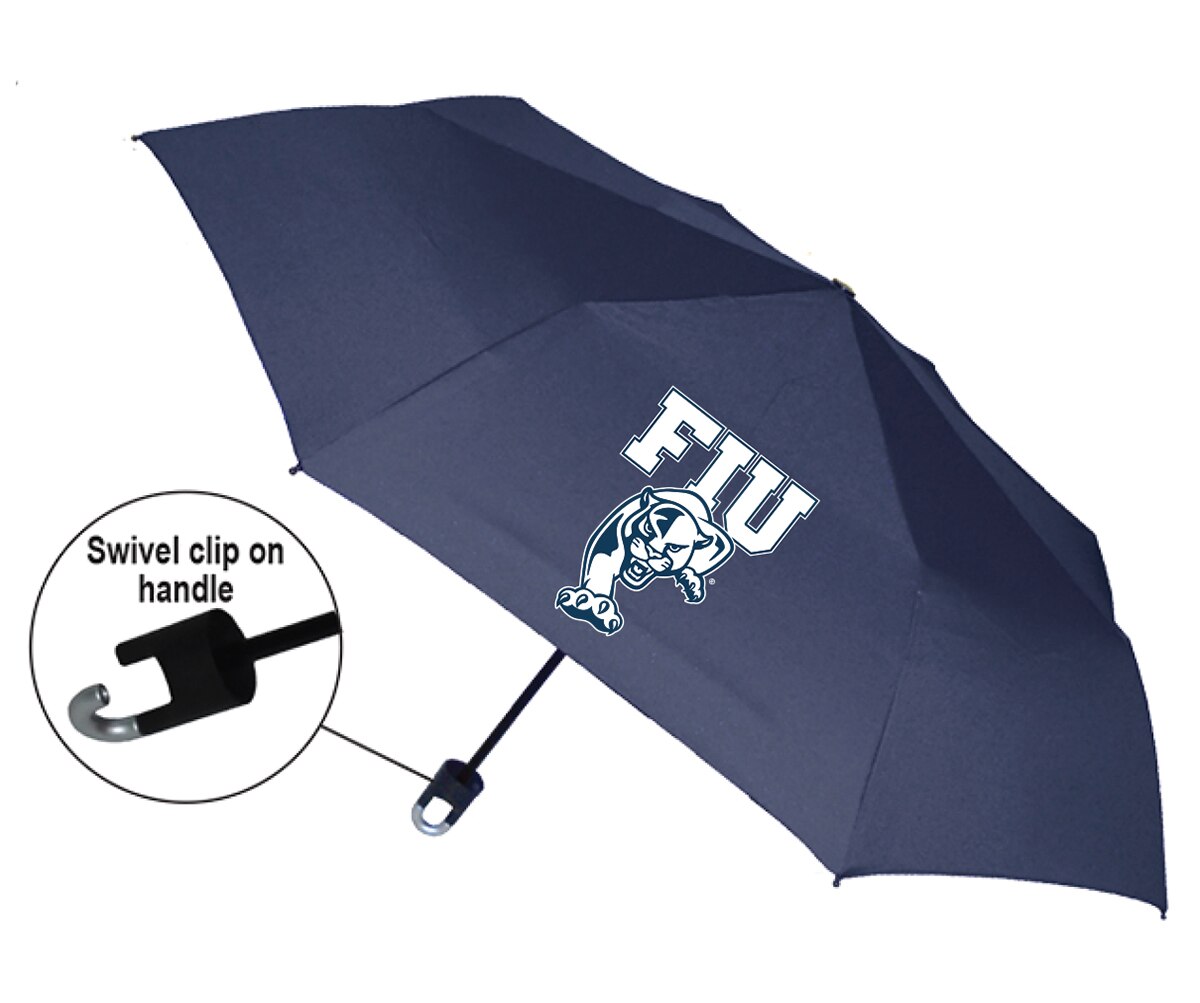 "Storm Clip" Mini Folding Emblematic Solid Umbrella 42" Coverage