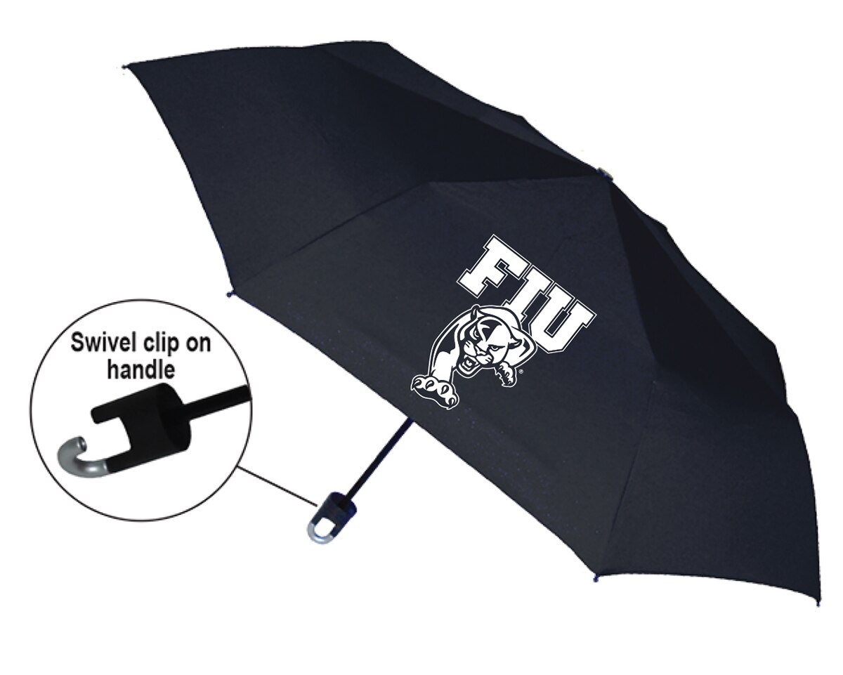 "Storm Clip" Mini Folding Emblematic Solid Umbrella 42" Coverage