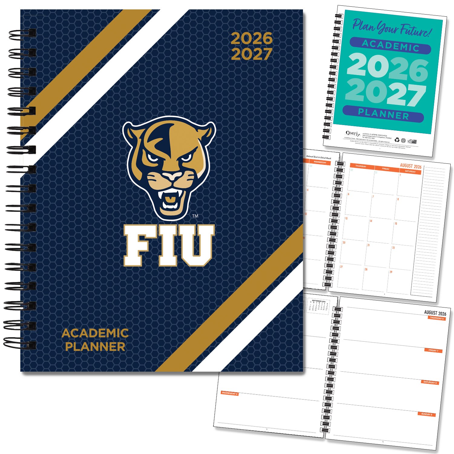 Spirit Wordmark Hard Cover Imprinted Planner 26-27 AY 7x9