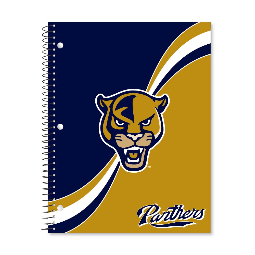 Digi Curve Divide 1 Subject 11"x8.5" 70 Count College Ruled Spiral Notebook