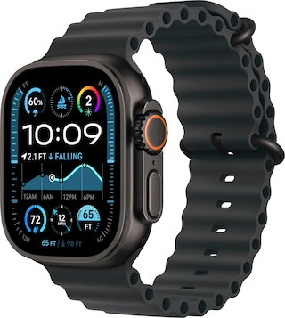 Apple Watch Ultra 2 GPS + Cellular 49mm Black Titanium Case with Black Ocean Band