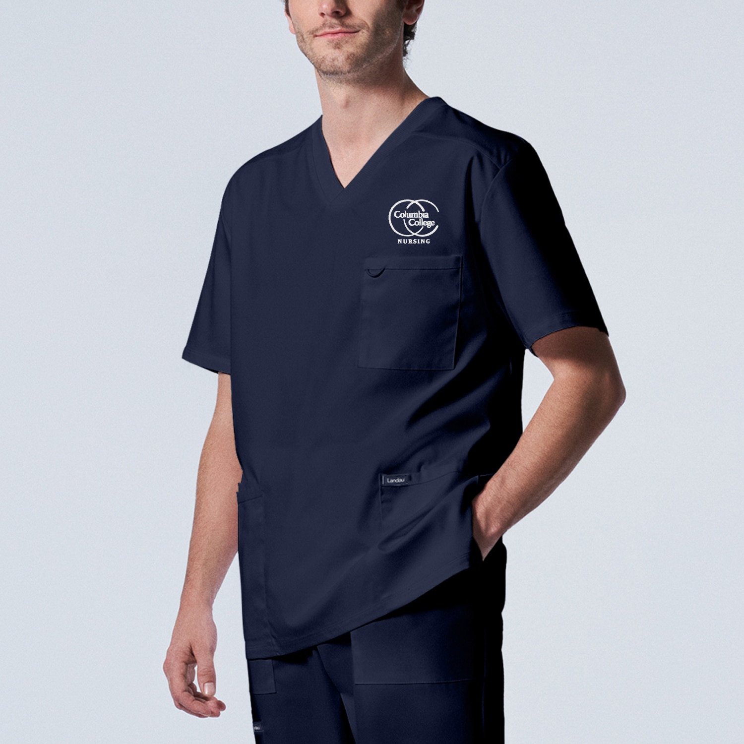 ProFlex Mens 3-Pocket V-Neck Scrub Top (LT109 Logoed)