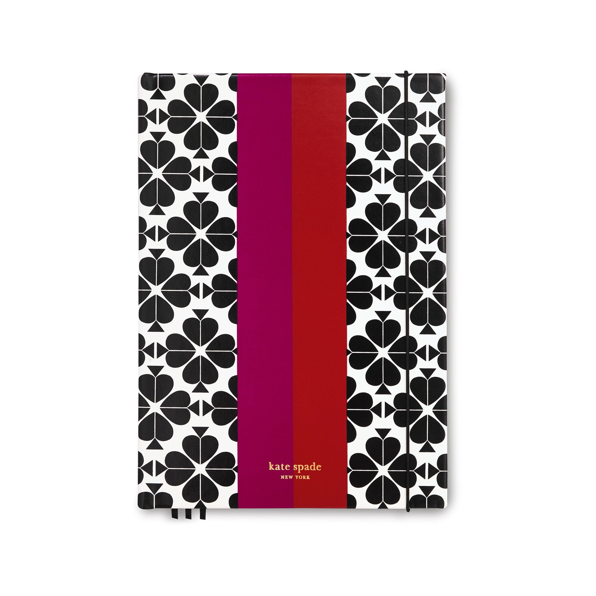 Kate Spade New York Take Note XL Notebook Black Spade Flower