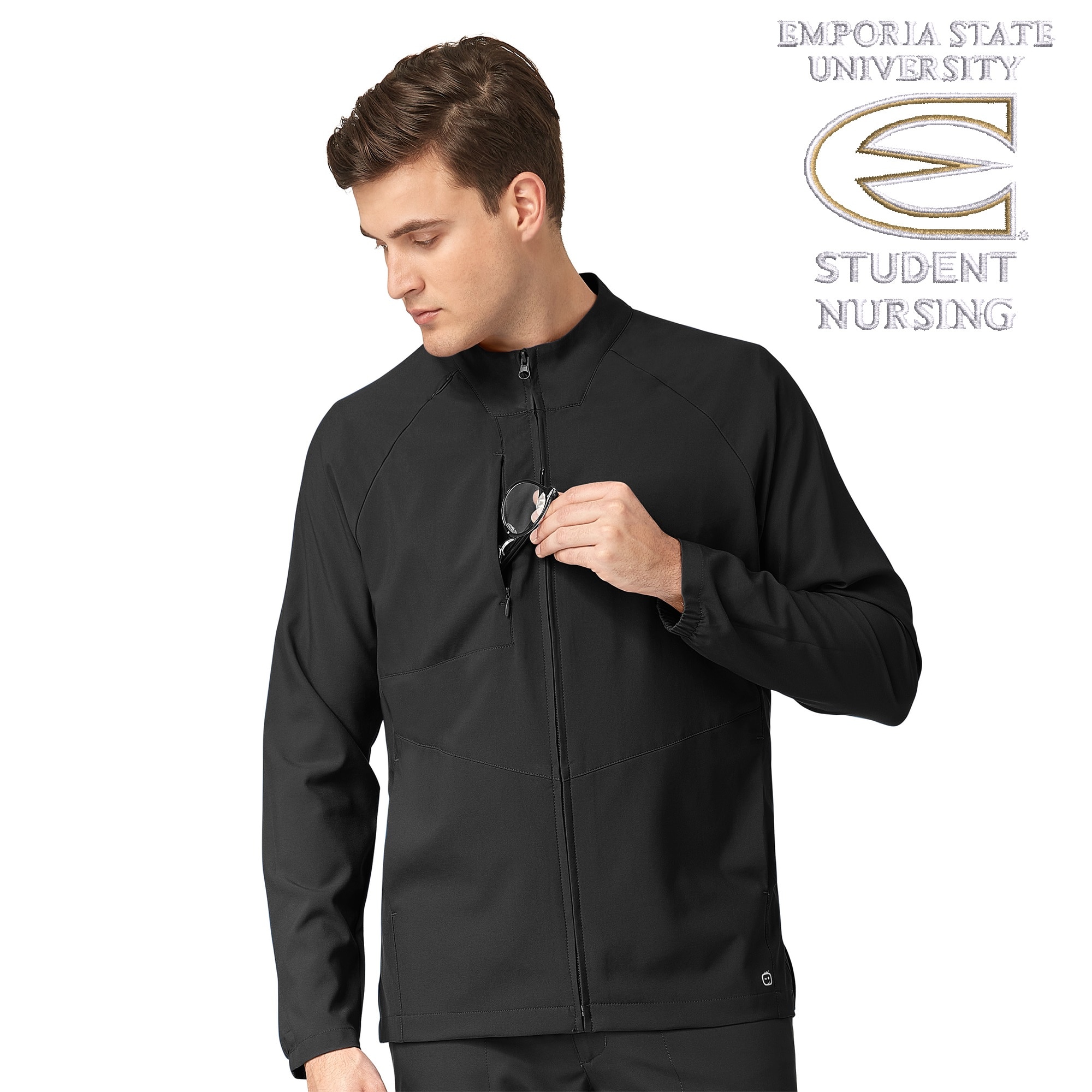 Wink W123 Men's Zip Front Jacket, 8355EMPS1