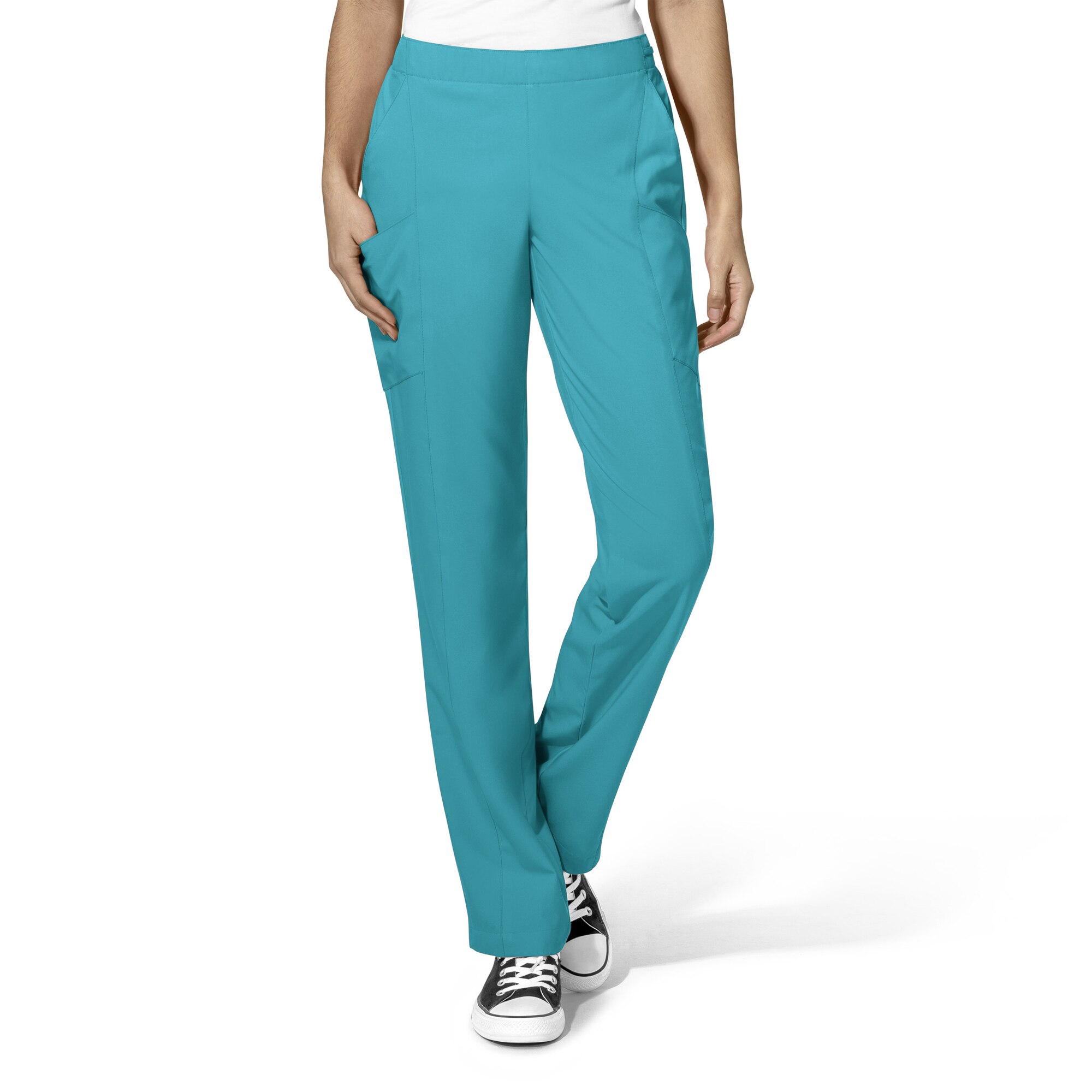 WonderWink W123 Women's Flat Front Double Cargo Scrub Pant, 5155