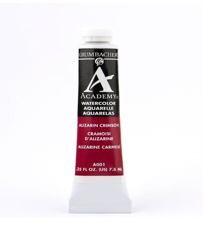 Grumbacher Academy Watercolor, 7.5ml Tube, Alizarin Crimson