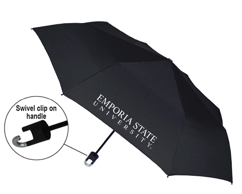 "Storm Clip" Mini Folding Emblematic Solid Umbrella 42" Coverage