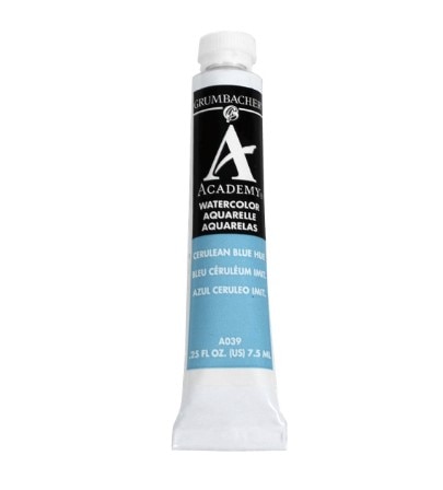 Grumbacher Academy Watercolor, 7.5ml Tube, Cerulean Blue