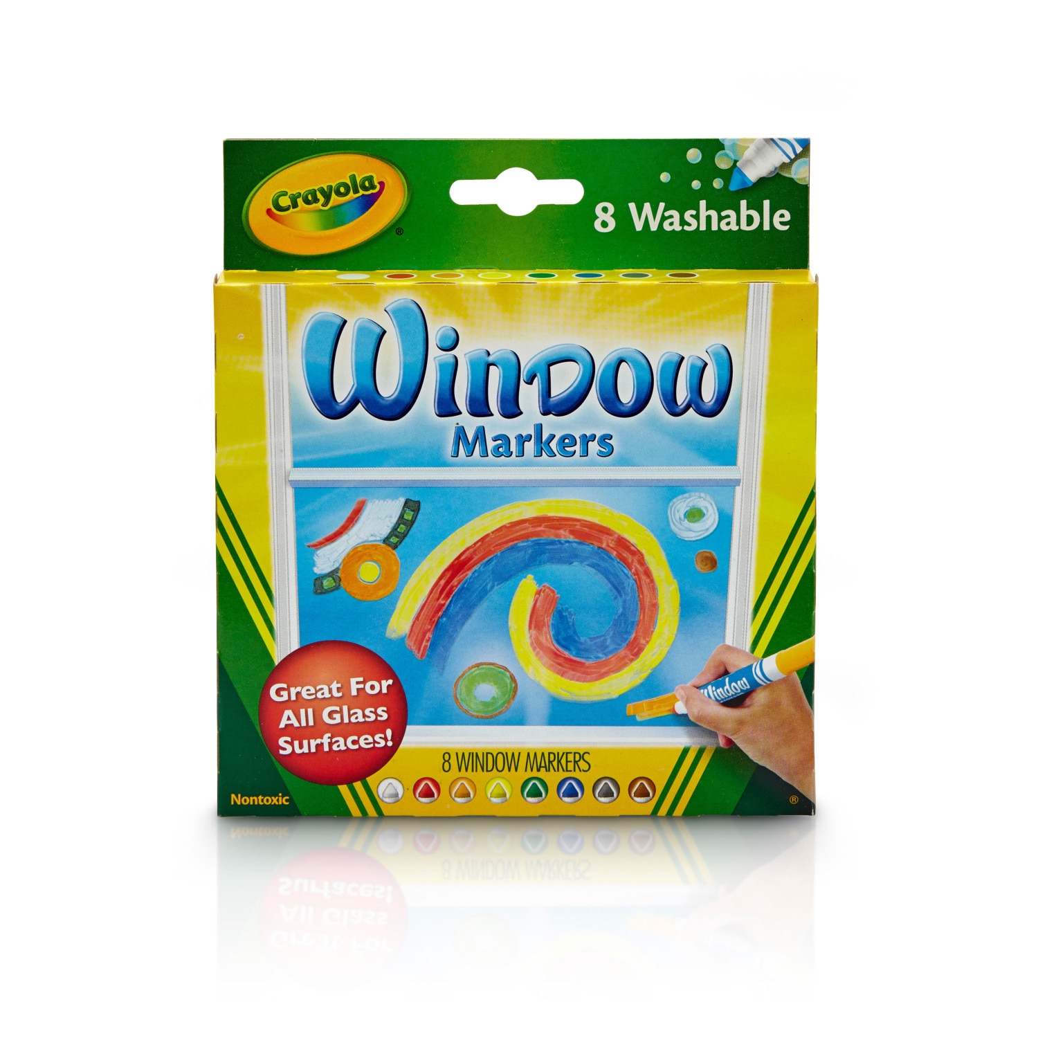 Crayola Washable Window Marker Set, 8-Colors