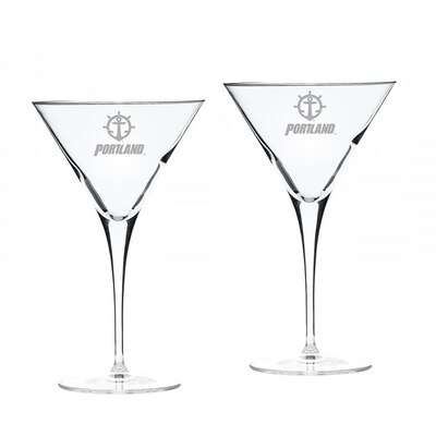 University of Portland Martini Glass 2pk
