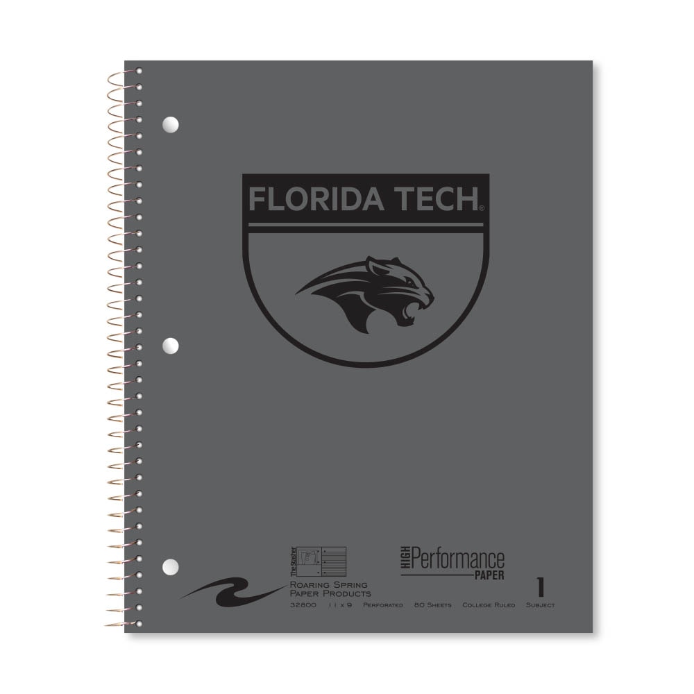 Roaring Premium 1 Subject Notebook, 8.5x11 College Ruled 20lb Paper, Pressboard Foil Cover