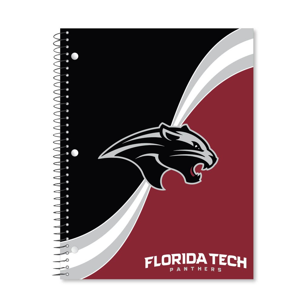 Digi Curve Divide 1 Subject 11"x8.5" 70 Count College Ruled Spiral Notebook