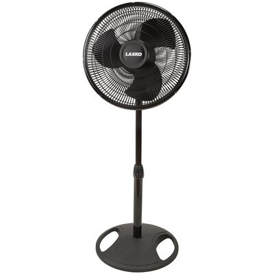16" Oscillating Stand Fan Blk