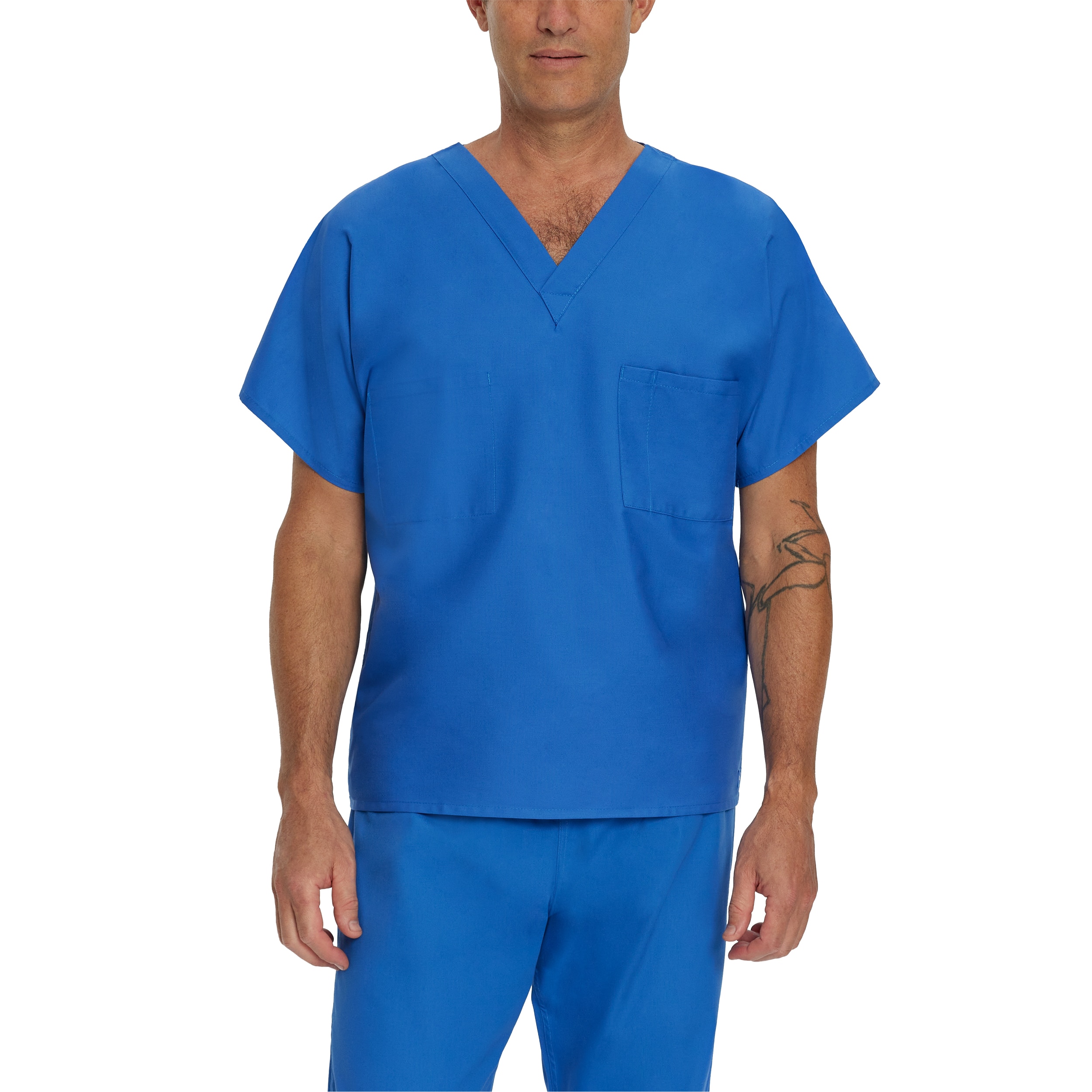 Reversible V-Neck Classic Fit Solid Scrub Top