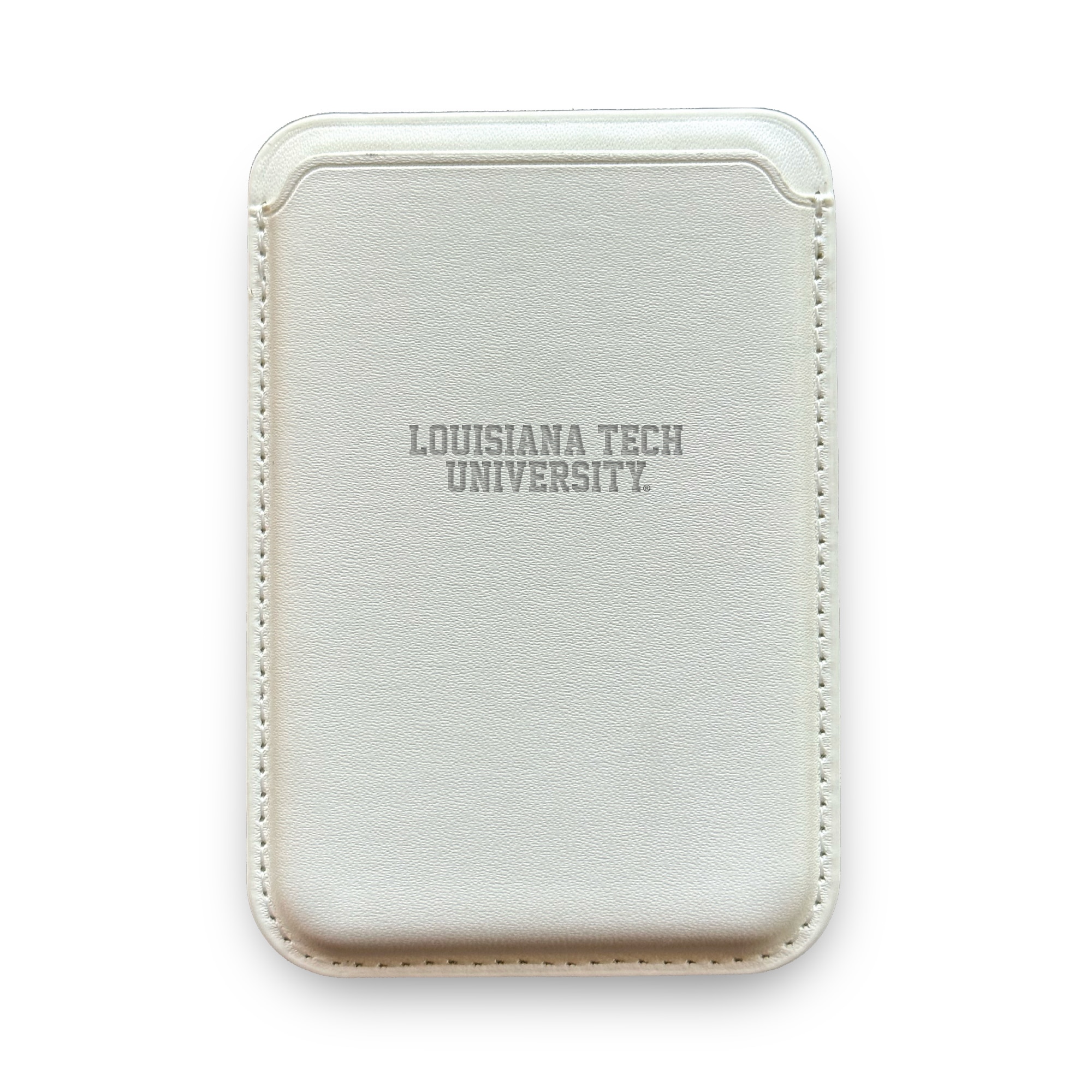 Monaco Leather Cellphone ID wallet with MagSafe White