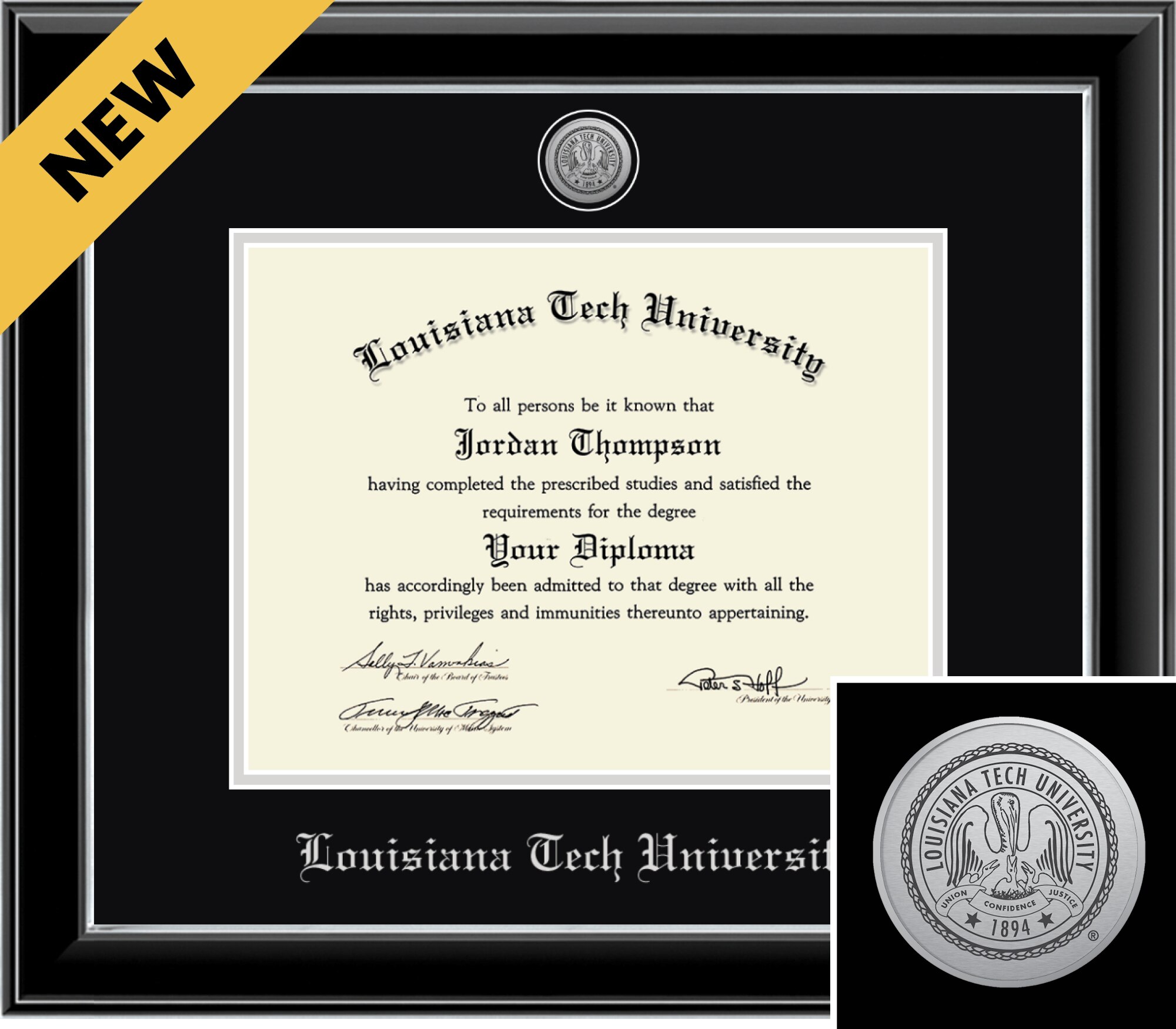 Church Hill Classics Onyx 8.5x11 Black Diploma Frame