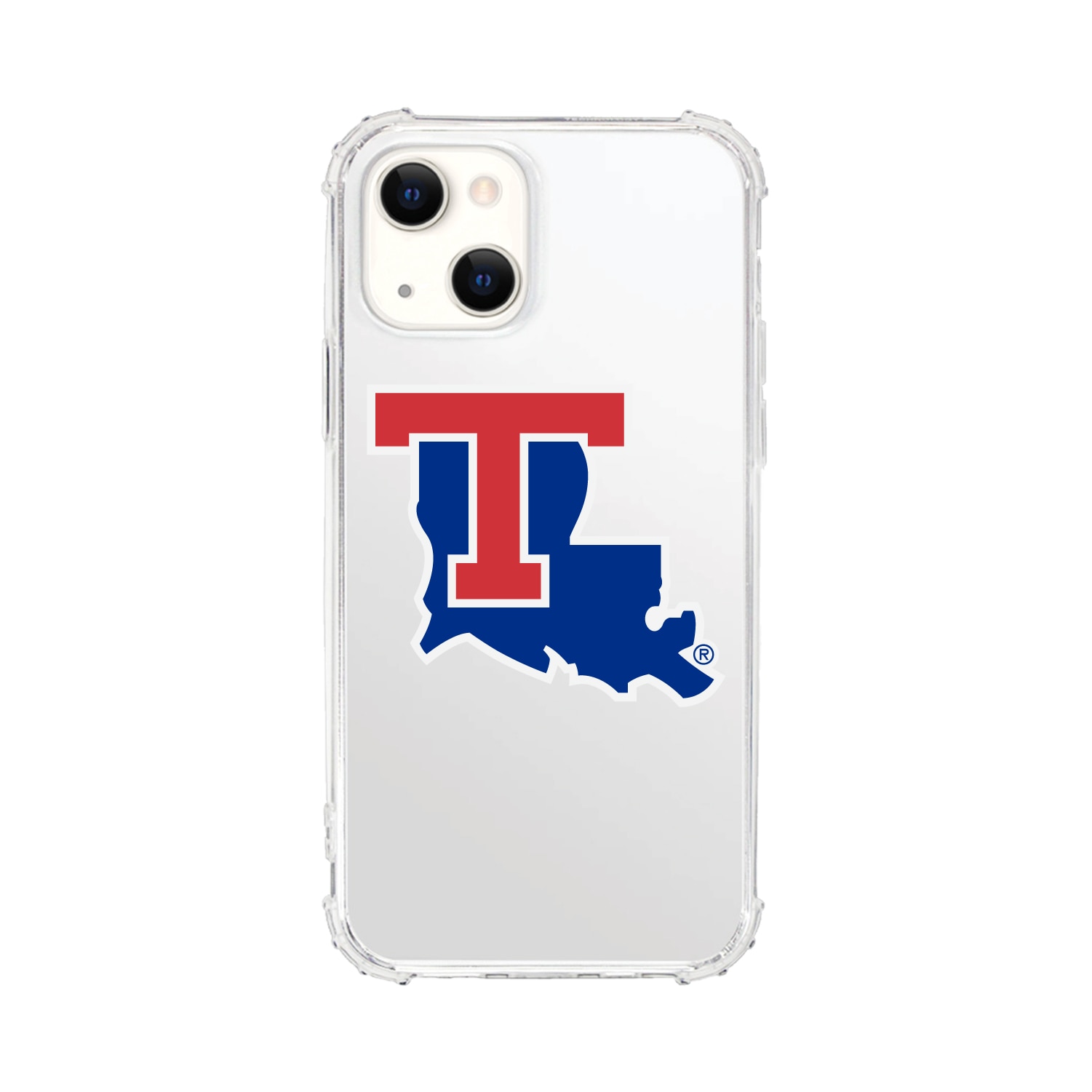 Louisiana Tech University Clear Tough Edge Phone Case, Classic V2 - iPhone 14