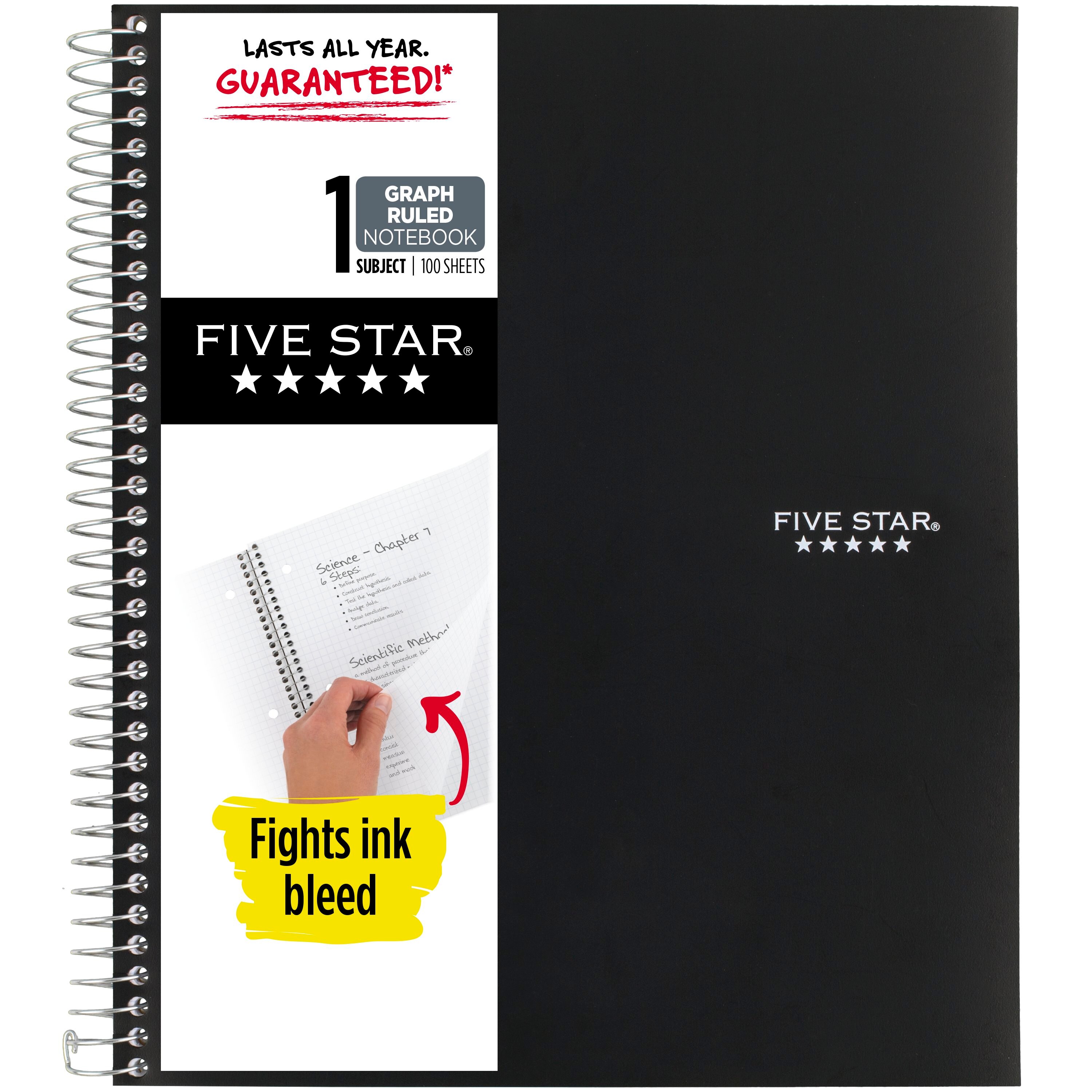 Five Star Wirebound Quad Notebook - 1 Subject 100ct